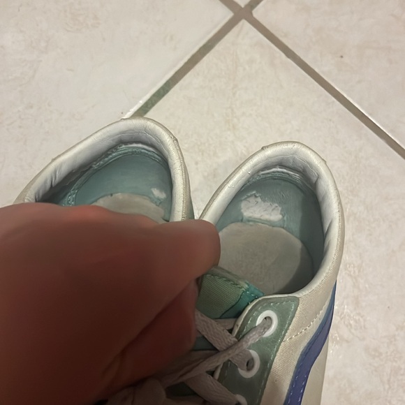 Vans Ward Tri-Tone Mint Blue Old Skool Sneakers - Picture 8 of 8